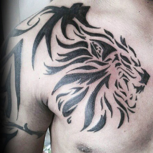 Tribal Lion Tattoo