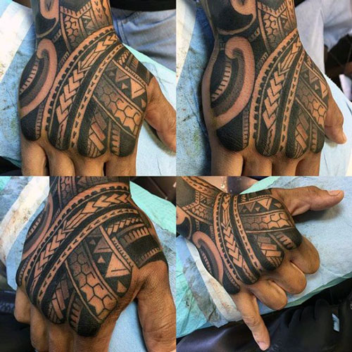 Awesome Tribal Hand Tattoo