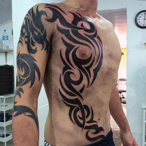 Tribal Rib Cage Tattoo