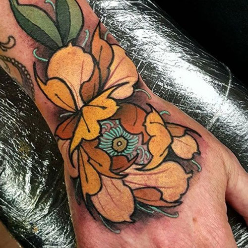 Flower Wrist Tattoo Designs For Men