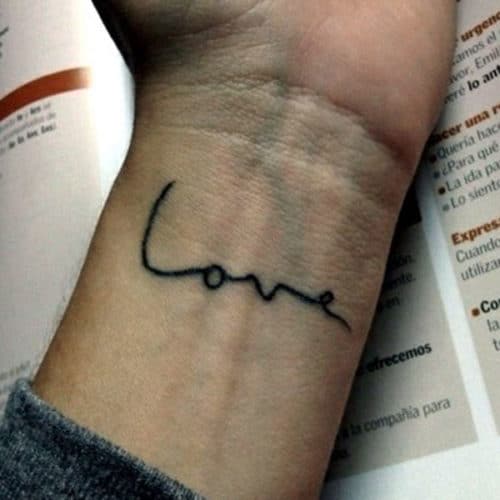 Love Tattoo on Wrist