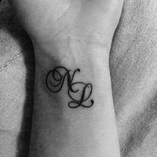 Initial Tattoo on Wrist