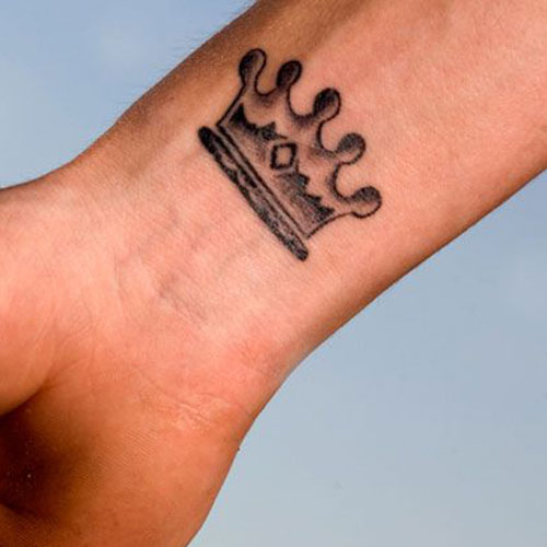 Crown King Wrist Tattoos