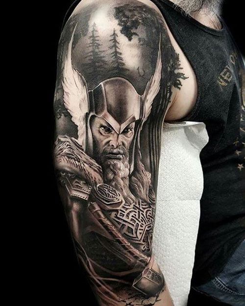 Norse Viking Warrior God Tattoo