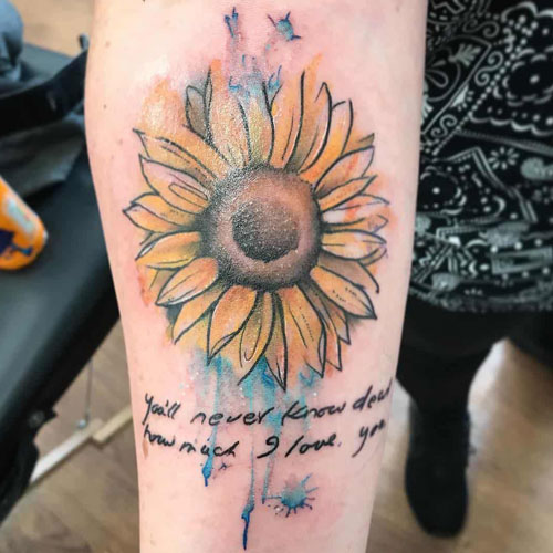 Sunflower Tattoo Ideas For Girls