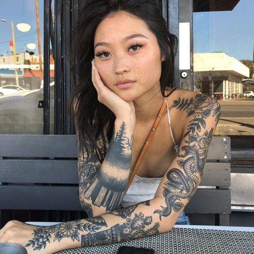 Cute Sleeve Tattoo Ideas For Girls